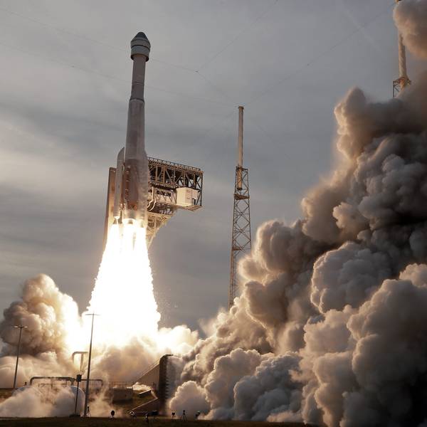 Eine United Launch Alliance Atlas V-Rakete mit der Boeing Starliner-Besatzungskapsel hebt vom Space Launch Complex 41 auf dem Weltraumbahnhof Cape Canaveral in Florida zu einem zweiten Testflug zur Internationalen Raumstation ab.