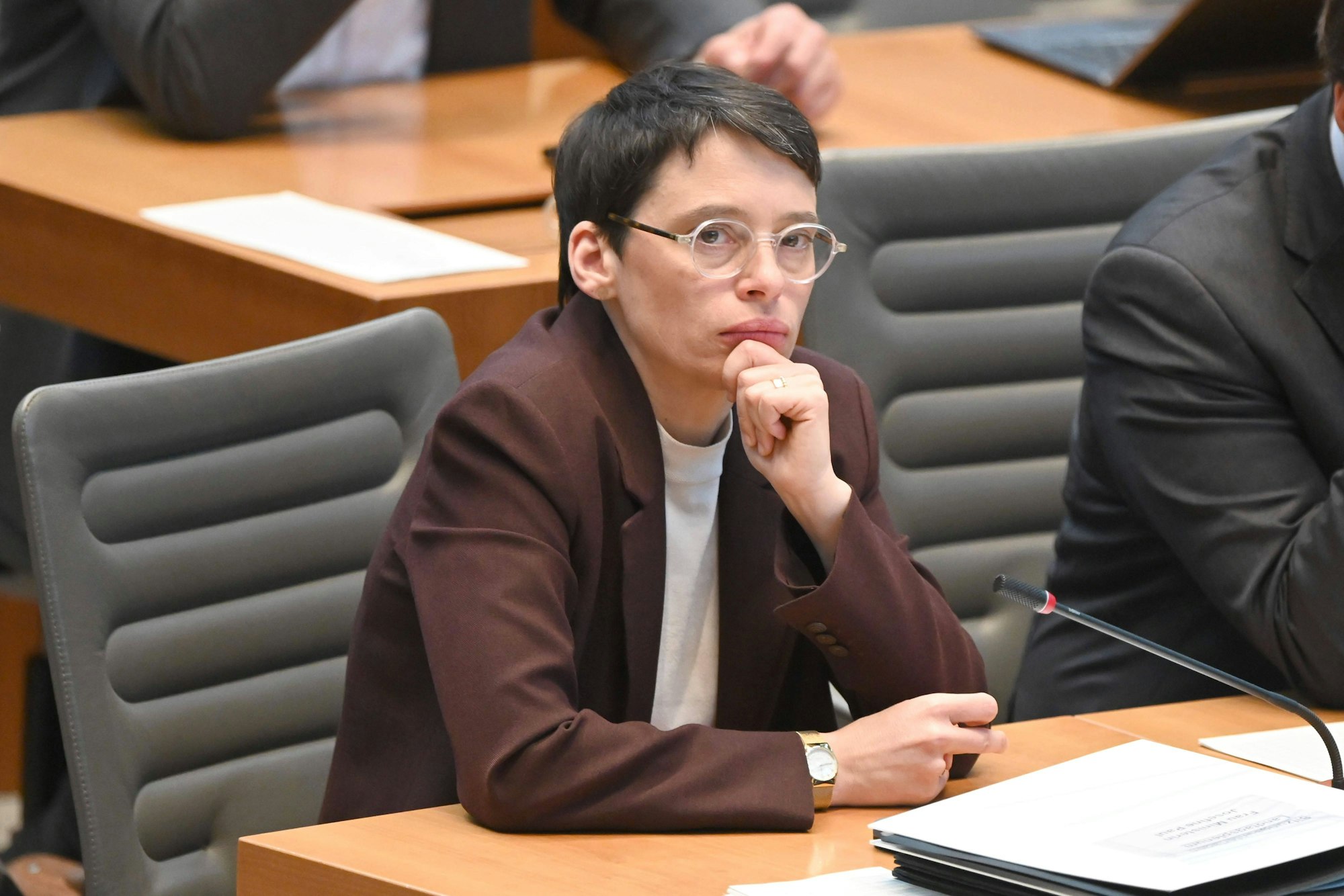 Josefine PAUL, Buendnis 90/die Gruenen, Bündnis 90/die Grünen, Ministerin fuer Kinder, Jugend, Familie, Gleichstellung, Flucht und Integration des Landes Nordrhein-Westfalen, Gesetz ueber die Feststellung des Haushaltsplans des Landes Nordrhein-Westfalen fuer das Haushaltsjahr 2026 Haushaltsgesetz 2026, Haushaltsdebatte, 113. Sitzung des Landtags Nordrhein-Westfalen, im Landtag Nordrhein-Westfalen NRW, Duesseldorf am 17.12.2025, *** Josefine PAUL, Alliance 90 the Greens, Minister for Children, Youth, Family, Equality, Refugees and Integration of the State of North Rhine-Westphalia, Act on the Adoption of the Budget of the State of North Rhine-Westphalia for the Financial Year 2026 Budget Act 2026 , Budget Debate, 113 Session of the