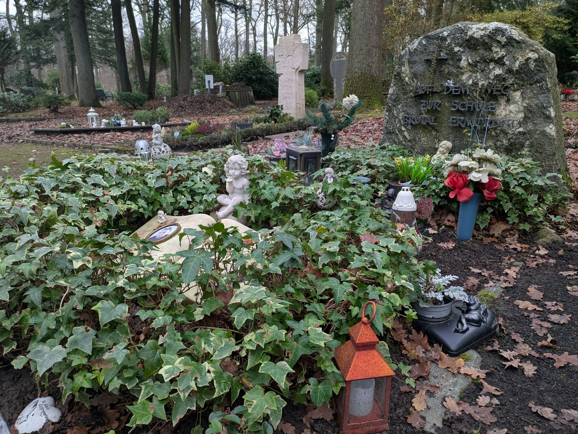 Das Grab der ermordeten Schülerin Sabine Wojdylo