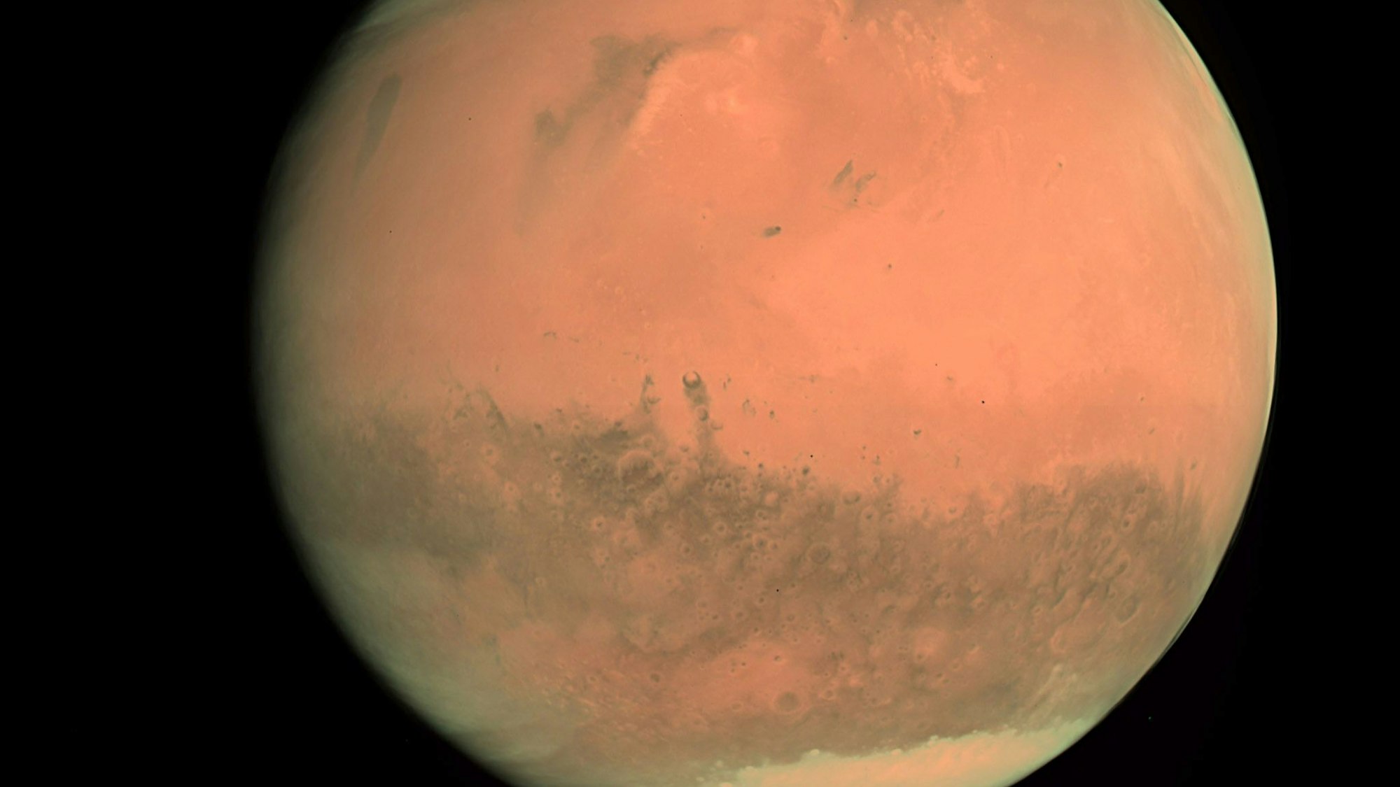 Die Aufnahme der Europäischen Weltraumagentur ESA/ESOC von Februar 2007 zeigt den Planeten Mars.