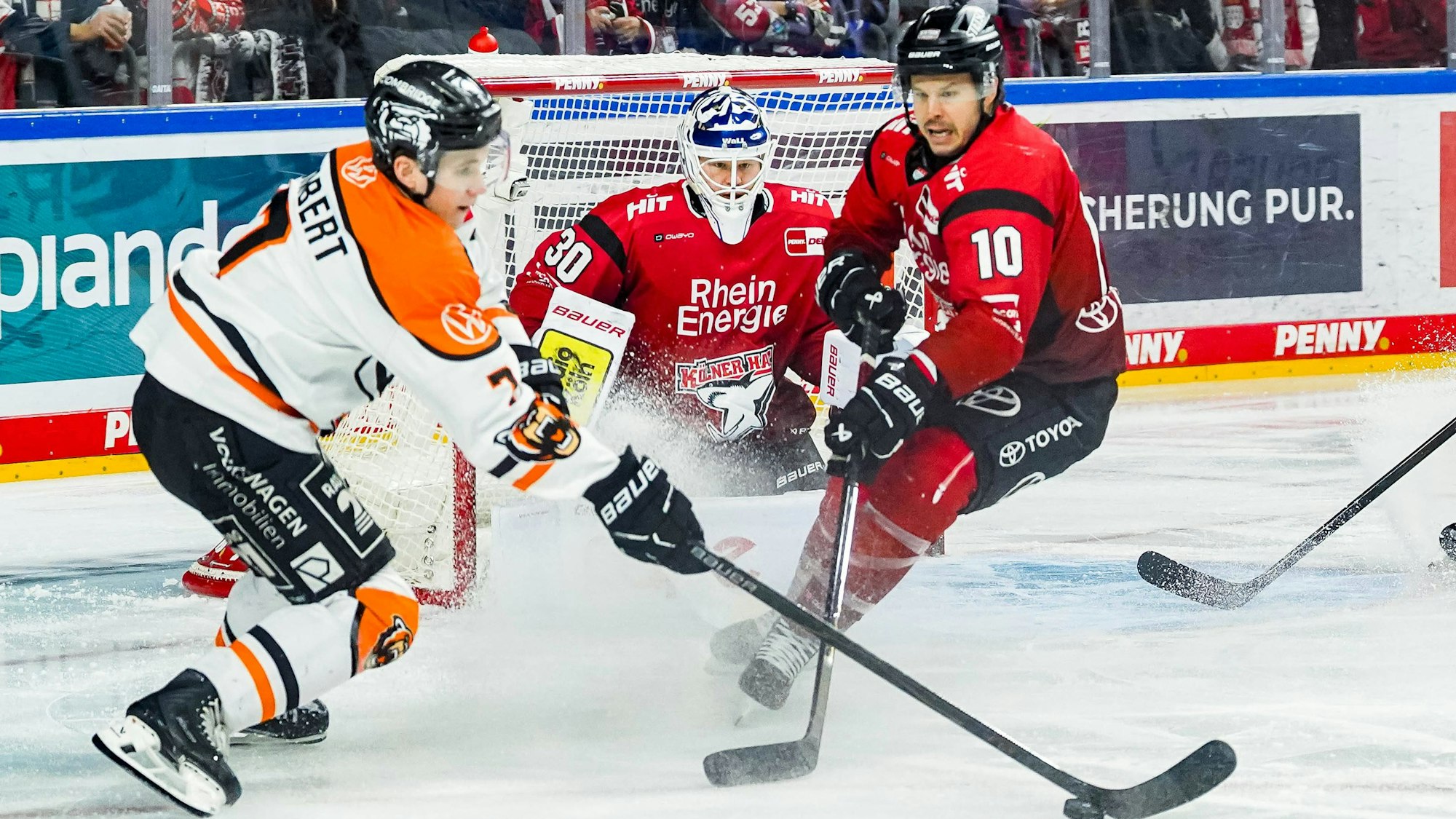 Haie-Goalie Janne Juvonen hat sich in den vergangenen Wochen zu einer Stütze der Kölner Mannschaft entwickelt.