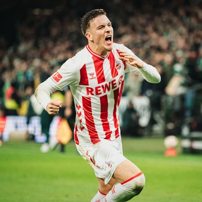 Said El Mala bejubelt ein Tor für den FC.