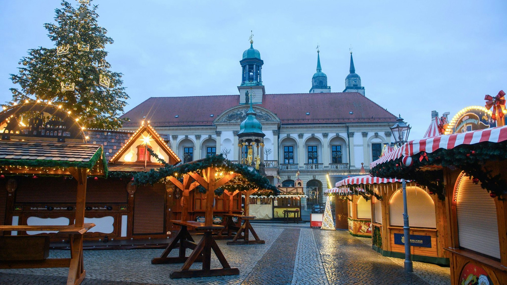 Der Magdeburger Weihnachtsmarkt blieb für einen Tag geschlossen.