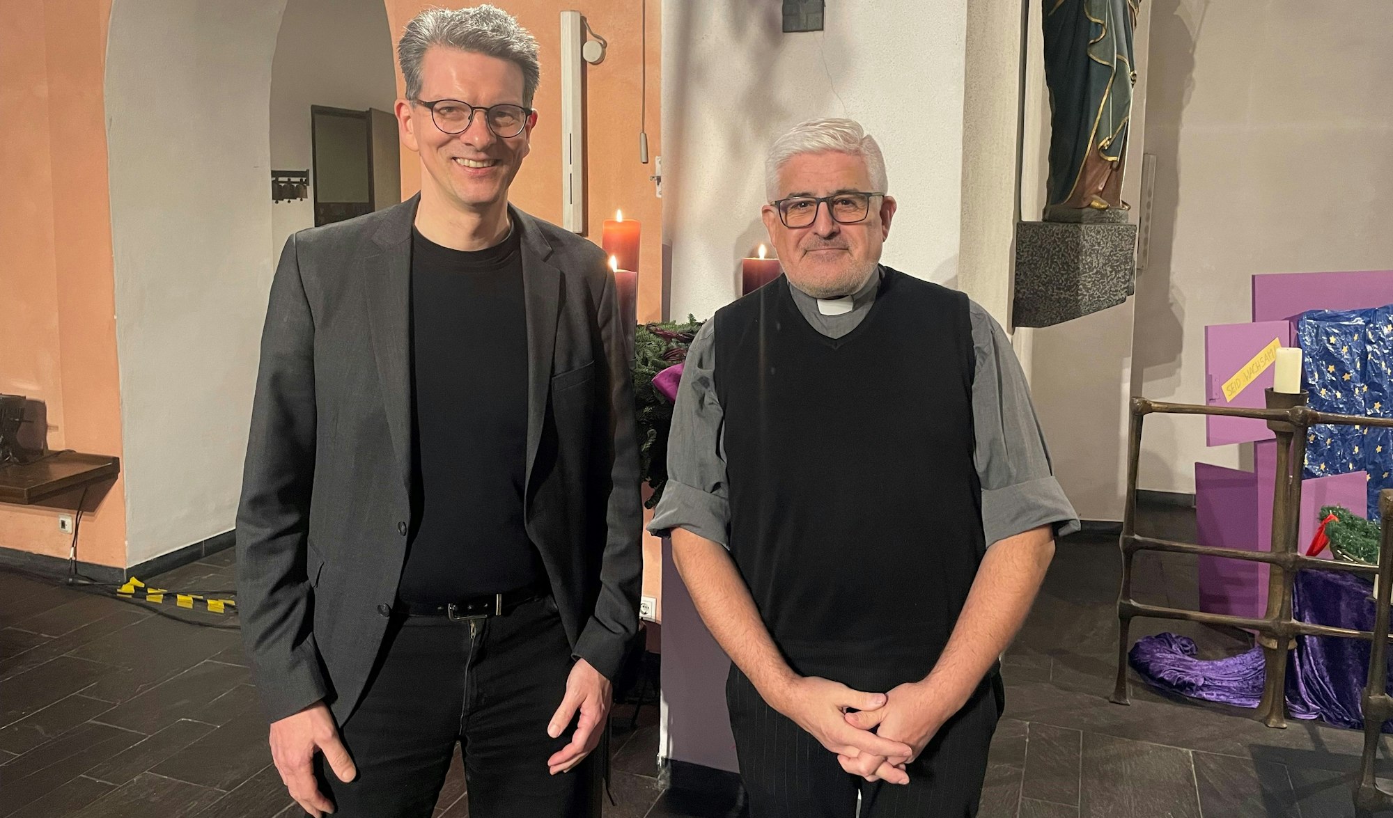 Detlev Prößdorf und Heinz-Peter Teller in St. Remigius.