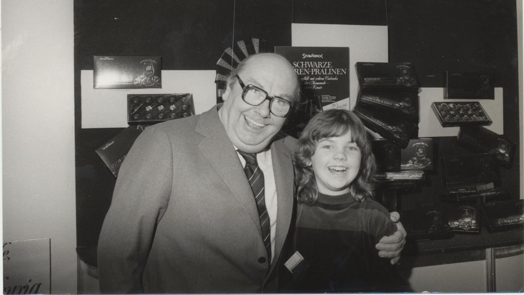 undatierte Aufnahme von Hans Imhoff und seiner Tochter Annette Imhoff (Geschäftsführerin des Schokoladenmuseums)