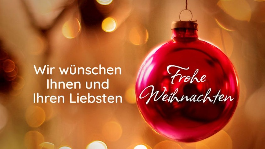 Frohe Weihnachten wünscht das Team von WestLotto.
