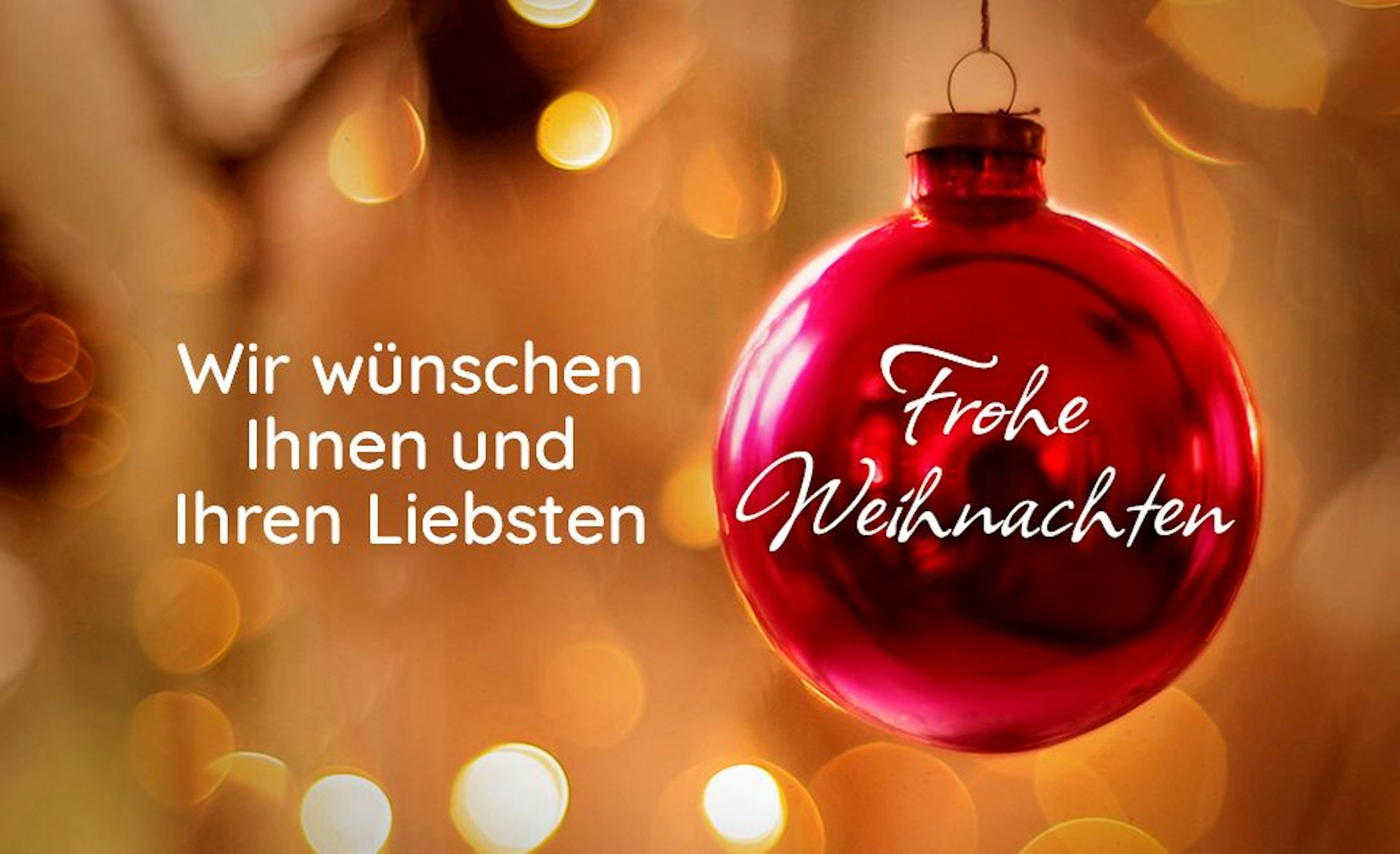 Frohe Weihnachten wünscht das Team von WestLotto.