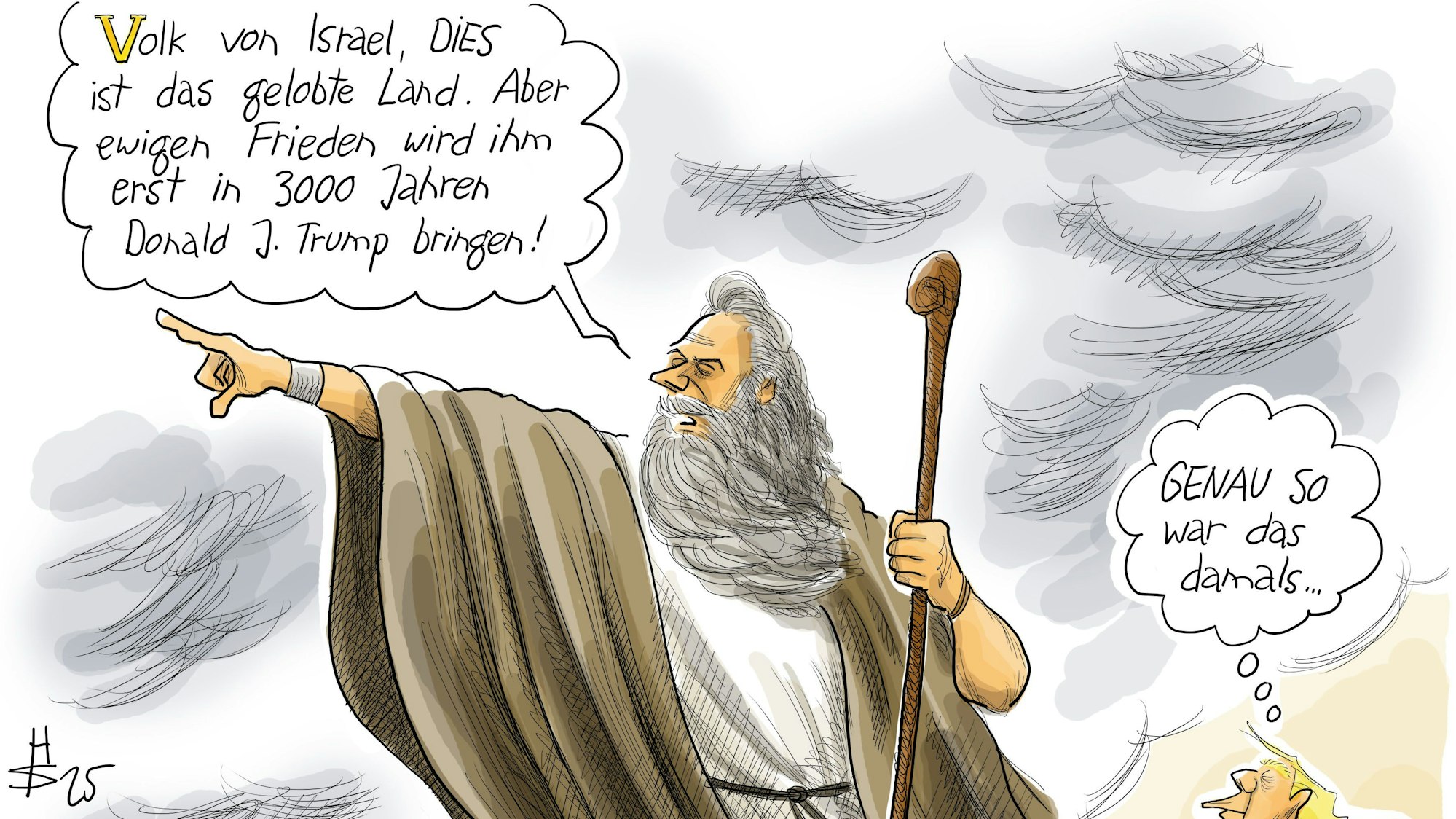 Oktober: Trumps Plan führt zu einer Waffenruhe im Gaza-Krieg.