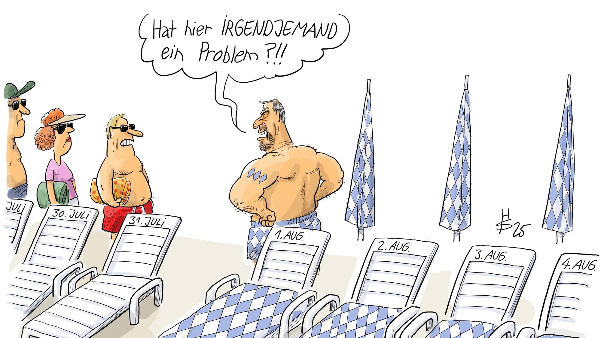 Juli: Die Bundesländer streiten über die Staffelung der Sommerferien. Bayern ist nicht bereit, nachzugeben und auf den späten Ferienstart zu verzichten.