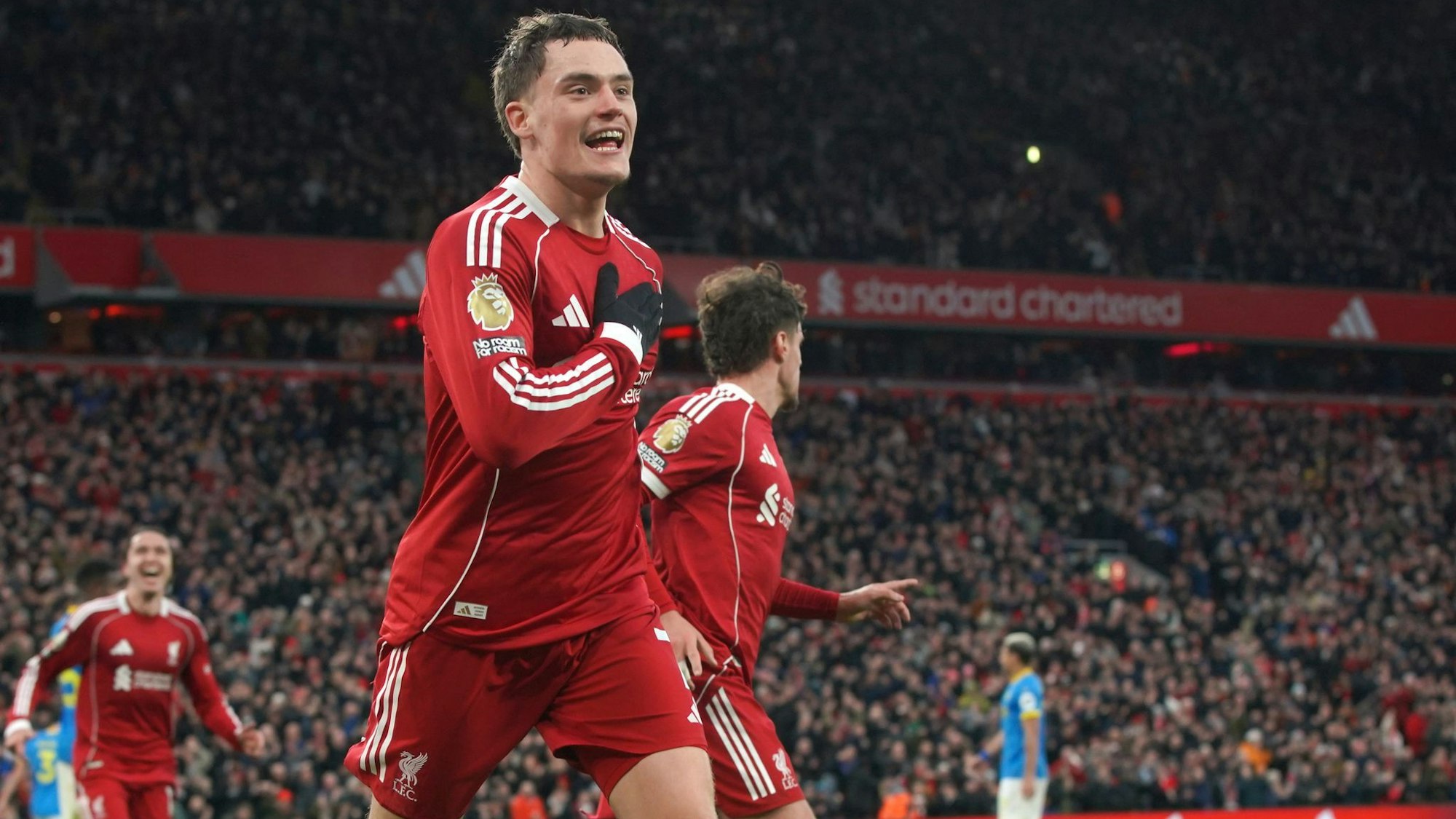 Florian Wirtz konnte endlich sein erstes Tor für den FC Liverpool feiern.