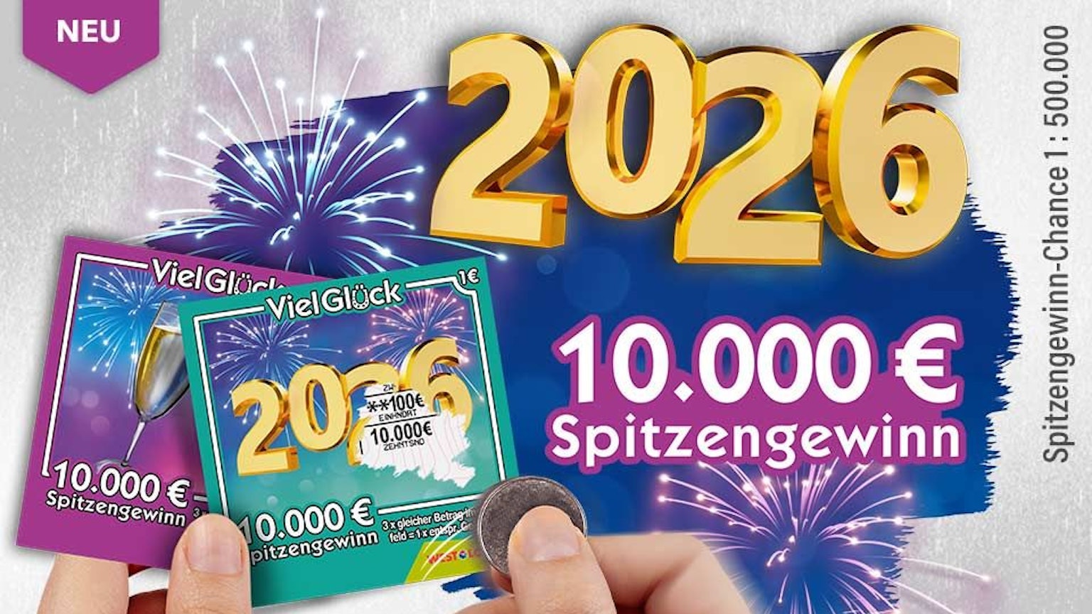Rubbellos „Viel Glück“ zum Jahresstart 2026