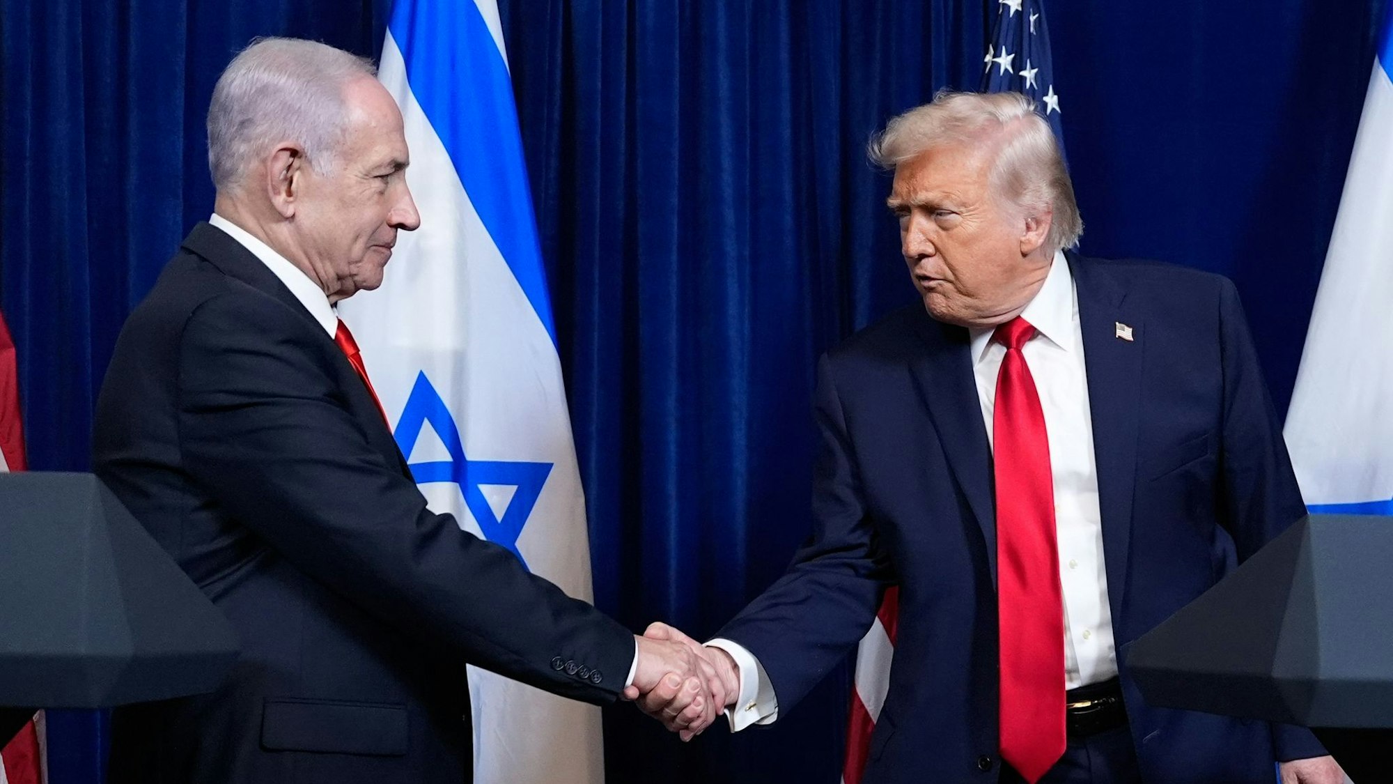 Israels Premier Netanjahu kündigt die Auszeichnung von US-Präsident Trump mit dem Israel-Preis an.