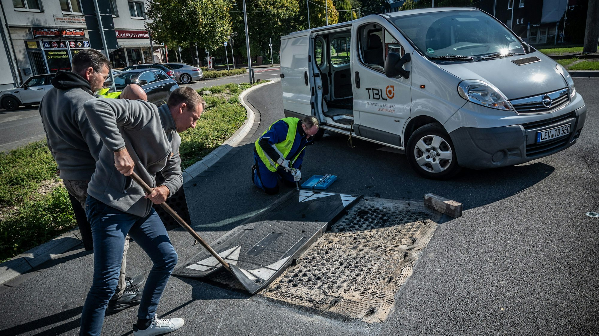 Berliner Kissen wurden am Opladener Platz wieder abgebaut.