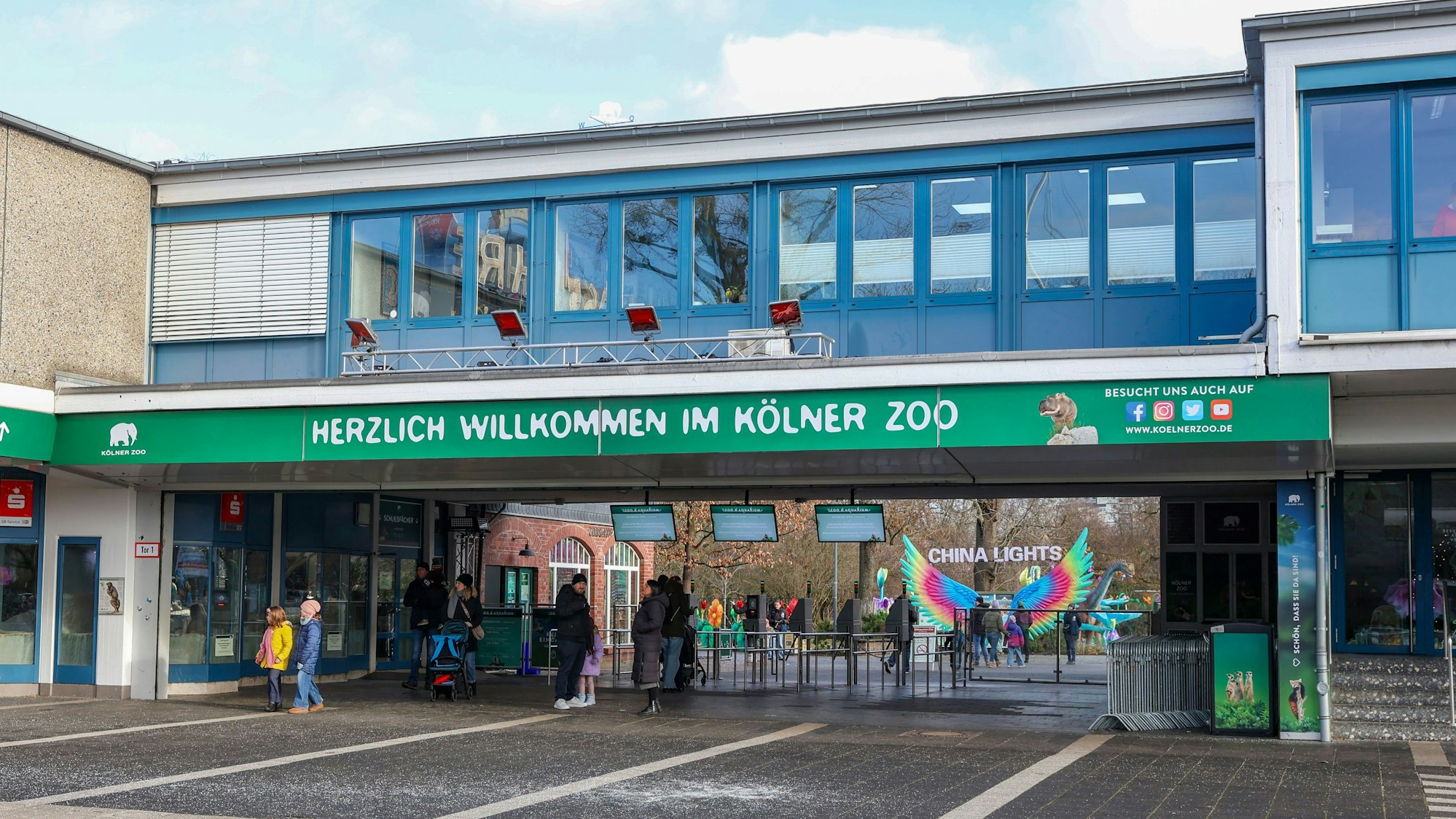 Eingangsbereich des Kölner Zoos