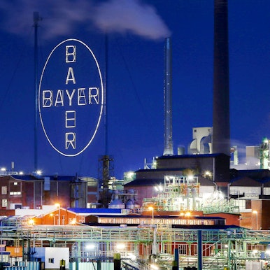 Das Werk der Bayer AG im Chemiepark in Leverkusen