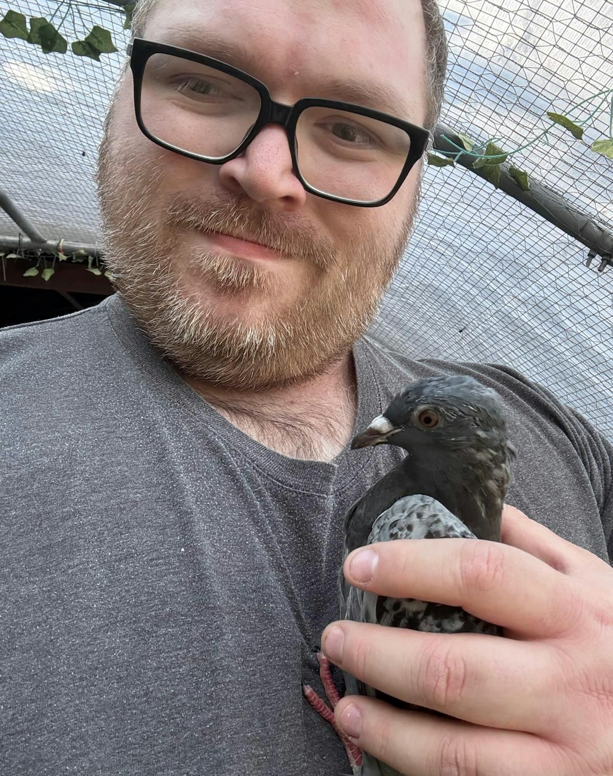 Jean-Paul Hesse mit Taube.