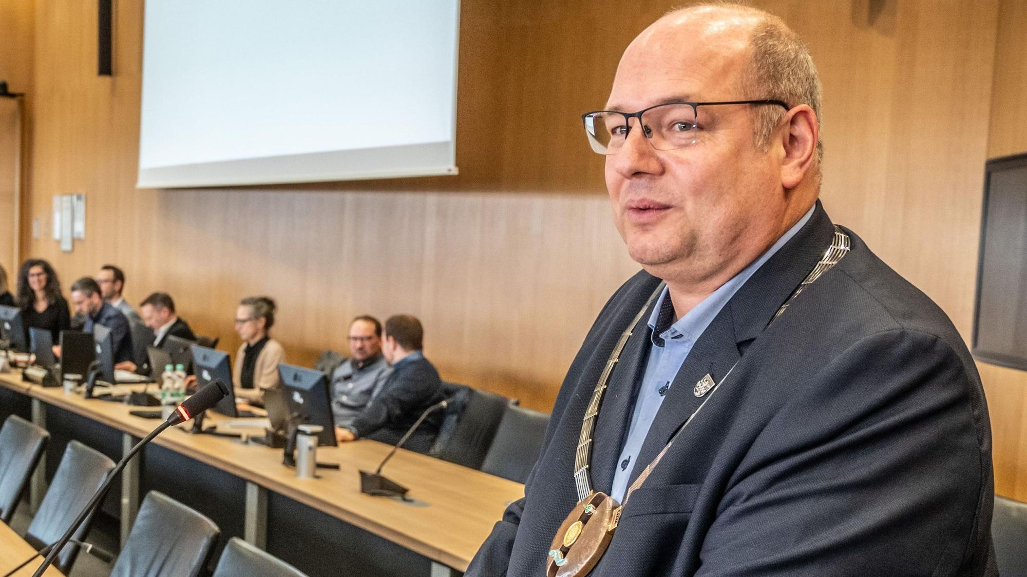 Stefan Hebbel in der konstituierenden Ratssitzung