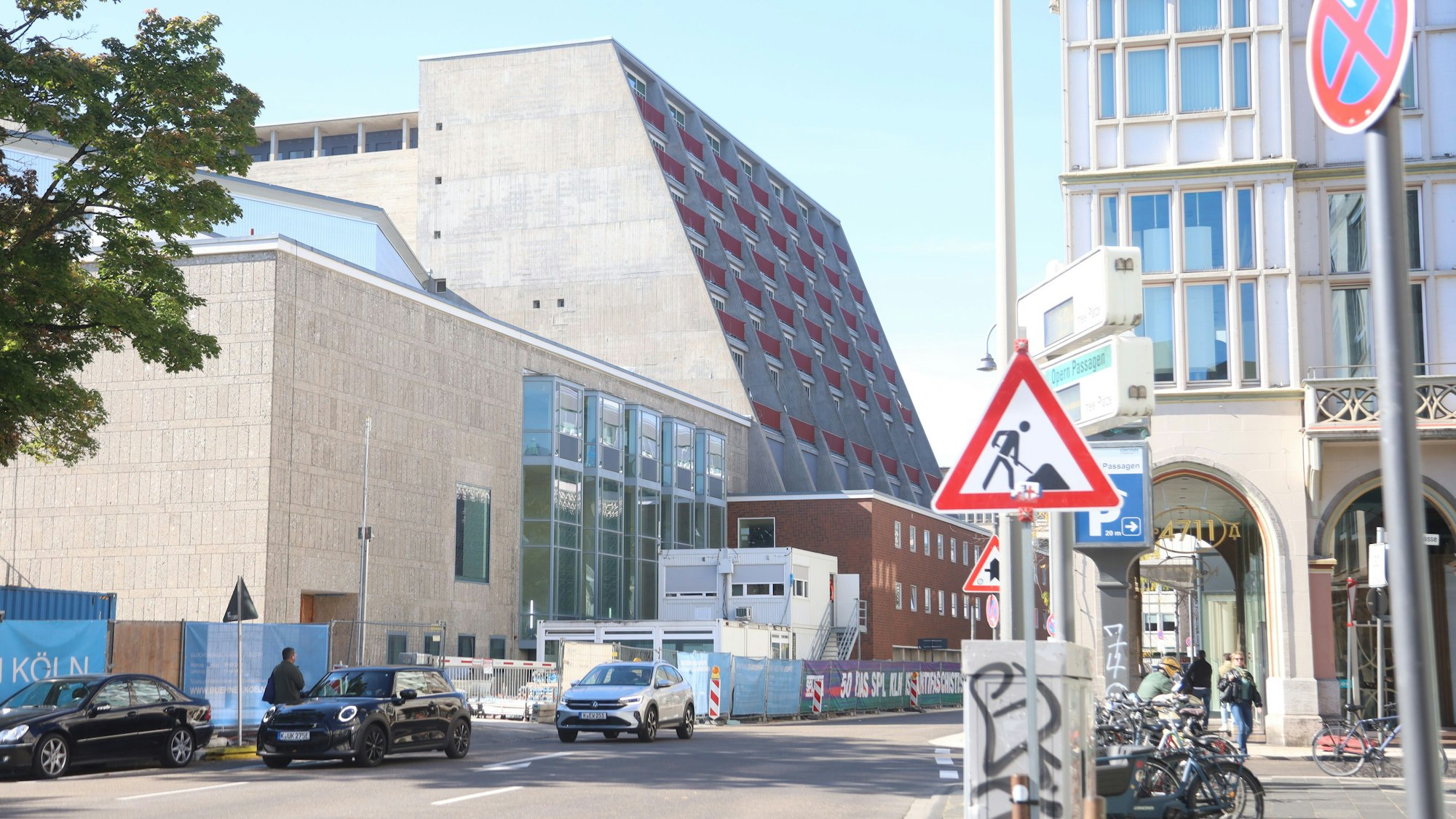 Die Baustelle der Bühnen am Offenbachplatz.