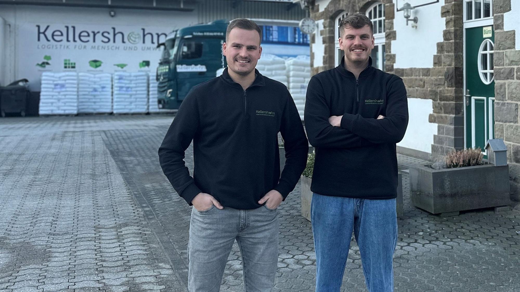 Das junge Führungsduo der Spedition Kellershohn. Geschäftsführer Oliver Kellershohn (r.) und sein Cousin Julian.