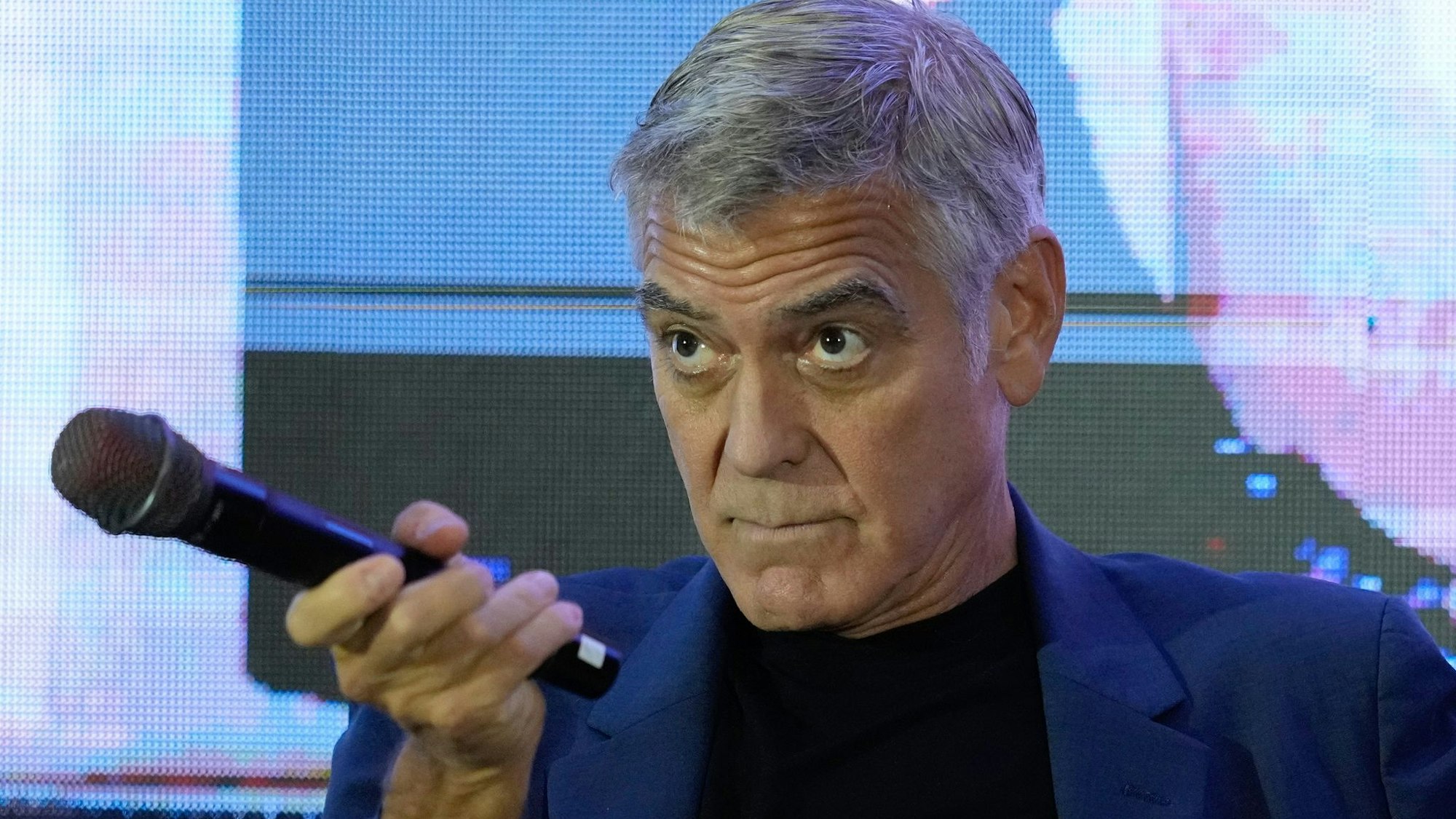 Hollywoodstar George Clooney ist nicht um eine Antwort verlegen, wenn der US-Präsident gegen ihn schießt. (Archivbild)