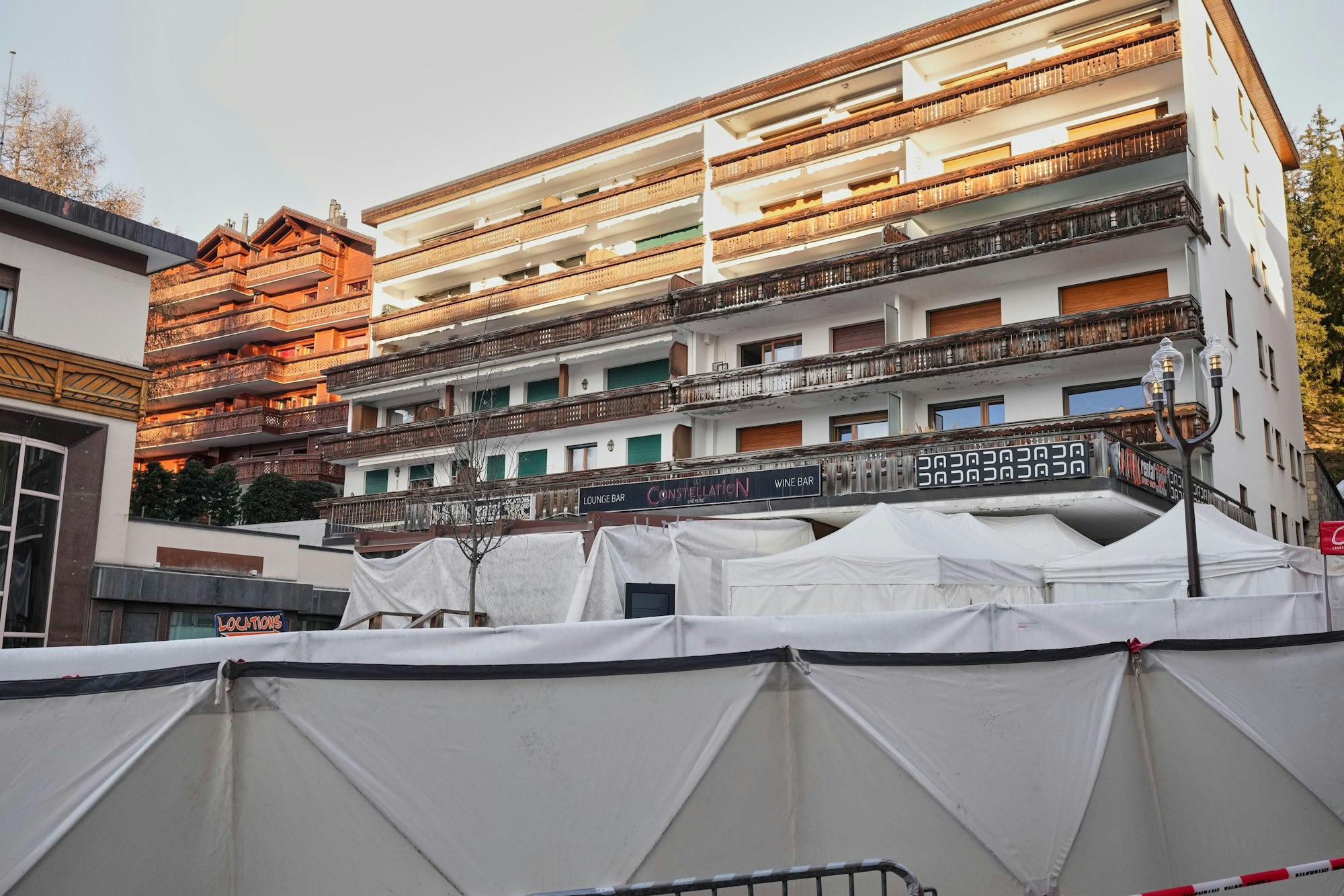 Außenansicht des Unlgückort in der Schweiz.