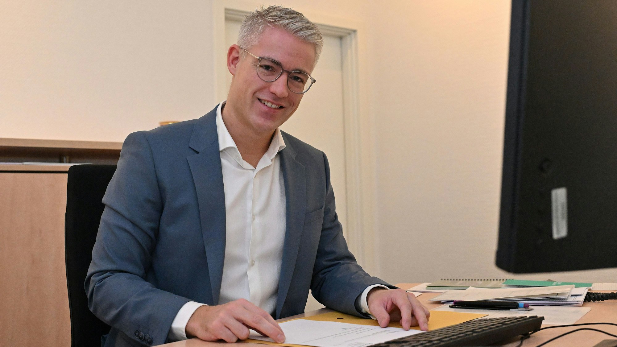 Yannick Steinbach (Fors-Park) ist seit November vergangenen Jahres Bürgermeister von Rösrath.