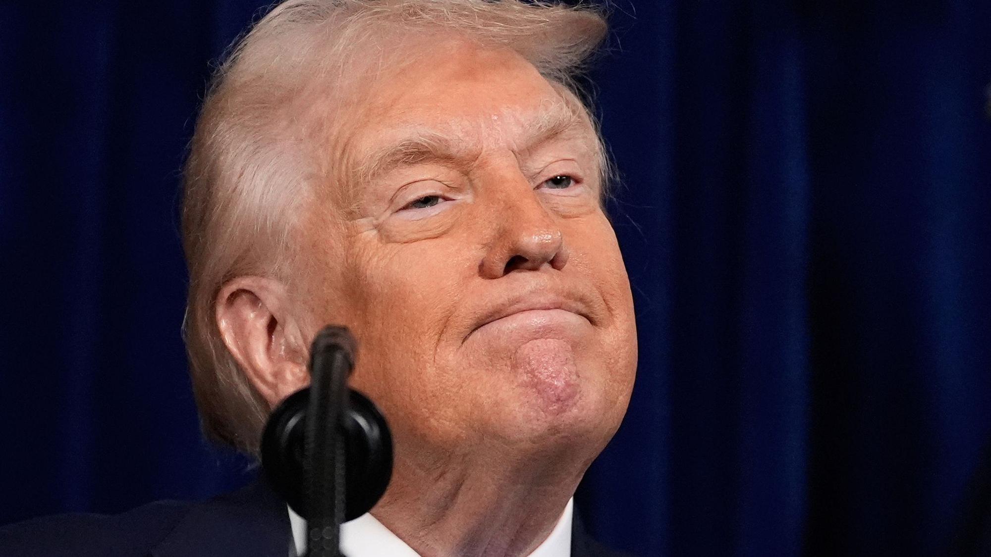 US-Präsident Donald Trump während einer Pressekonferenz.