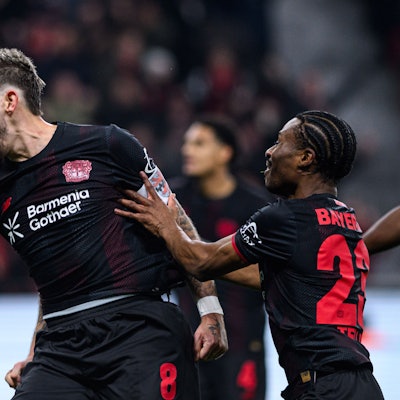 LEVERKUSEN, GERMANY - 13 DECEMBER, 2025: Robert Andrich, goal - Bundesliga match Bayer 04 Leverkusen vs 1.FC Koeln at BayArena. PUBLICATIONxNOTxINxRUS Copyright: xVitaliixKliuievx