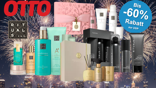 Produktcollage mit verschiedenen Rituals-Artikeln.