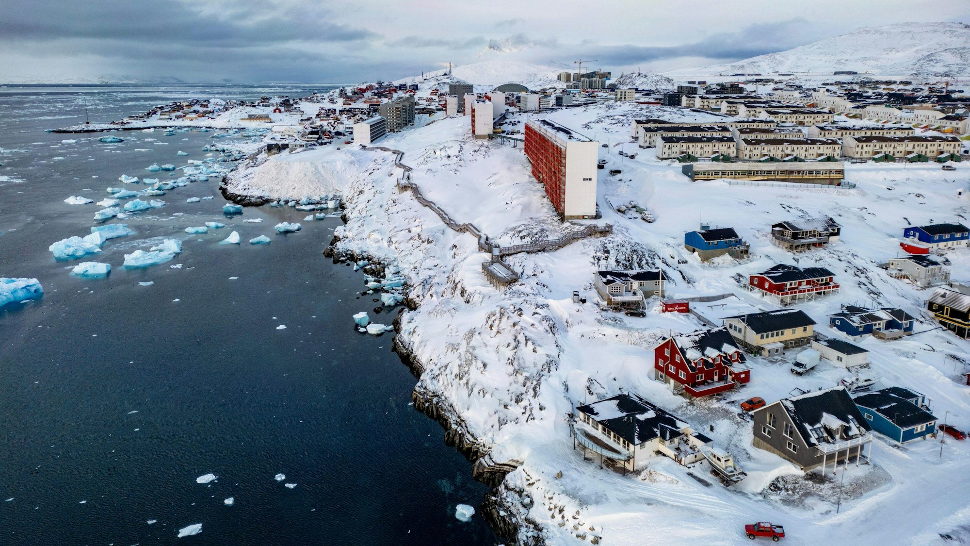 Die grönländische Hauptstadt Nuuk im März 2025.