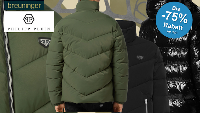 Eine Collage aus verschiedenen Philipp Plein Produkten, die im Sale erhältlich sind.