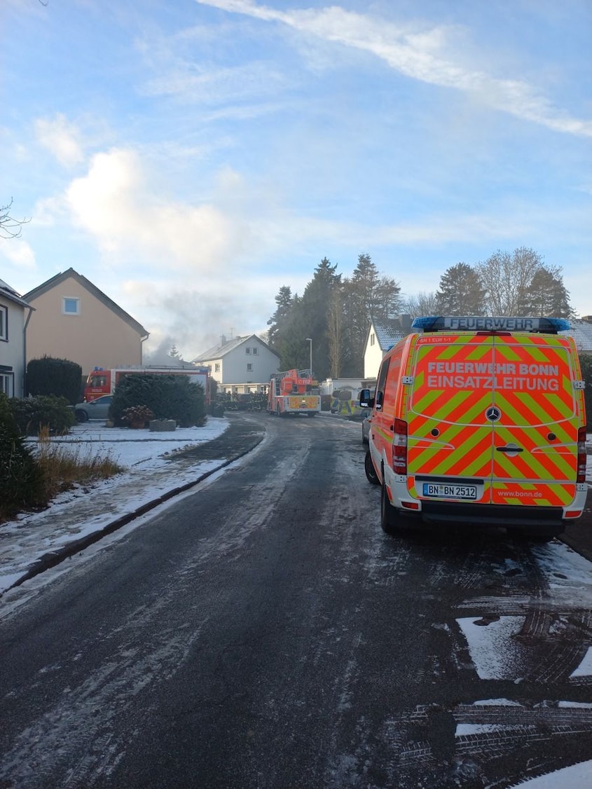 Kellerbrand in Einfamilienhaus in Bonn-Röttgen.