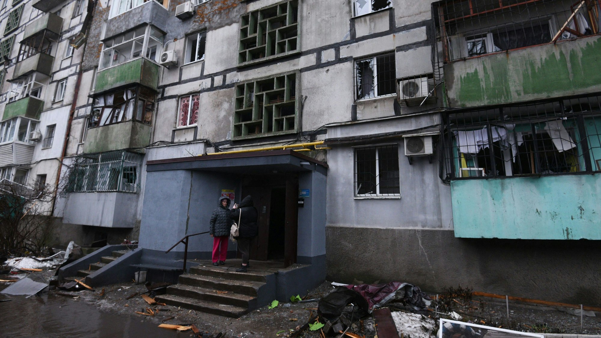 Bei den russischen Attacken auf Dnipro wurden erneut Wohnhäuser zerstört.