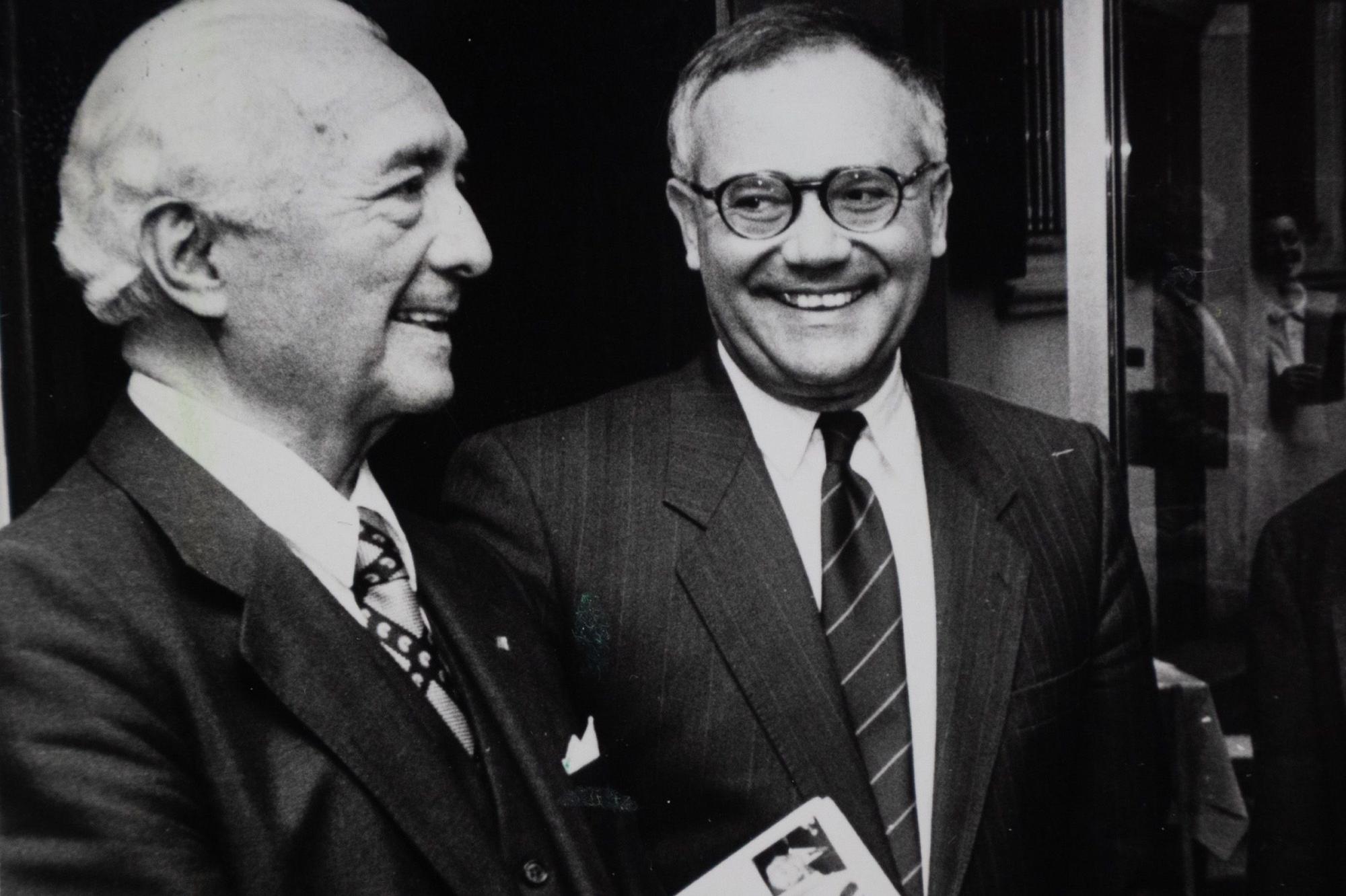 Erich Mende (links) und sein Sohn Walter (Mitte)