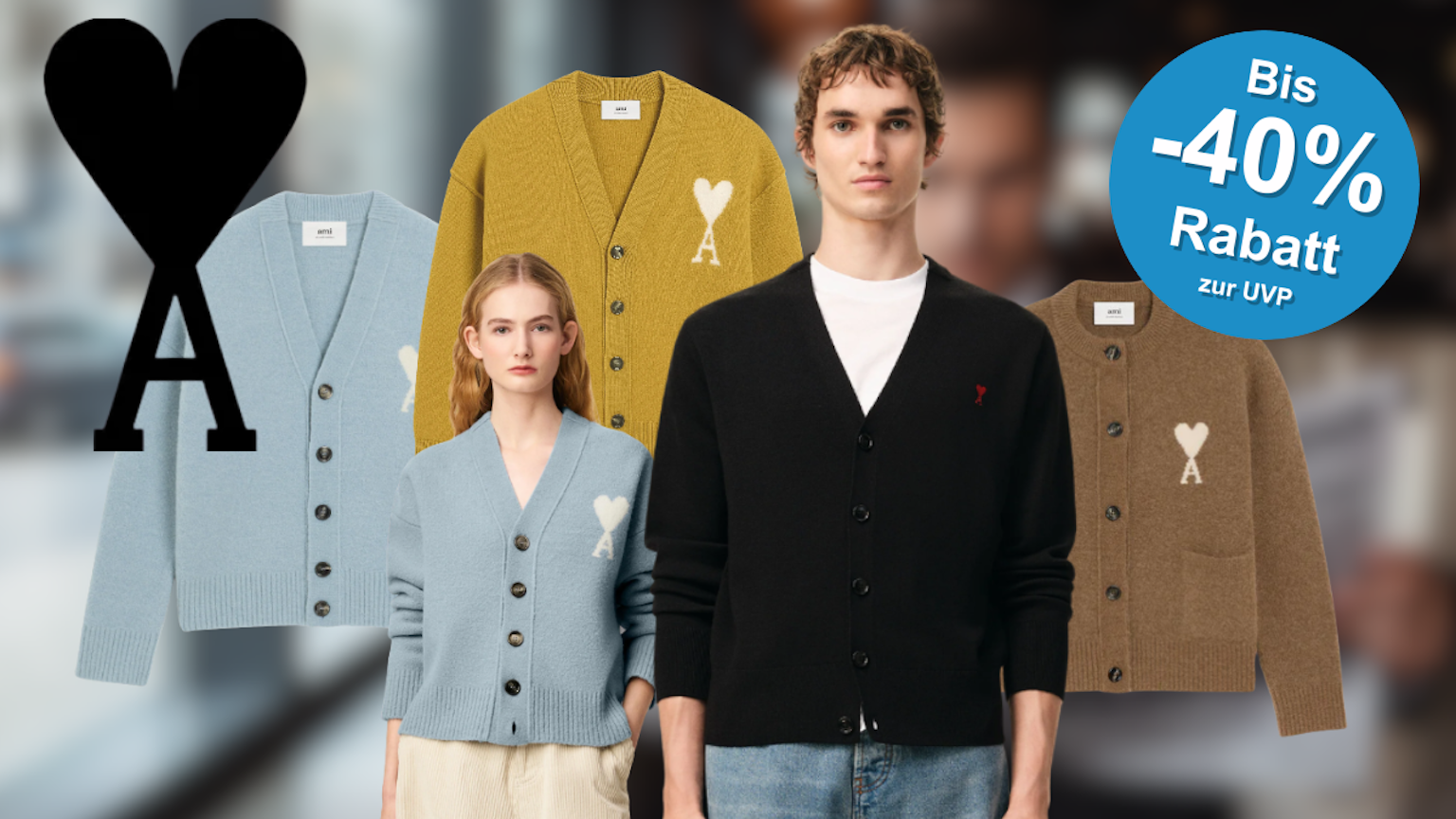 AMI Paris erobert die Modewelt und viele möchten eines der Stücke im Kleiderschrank haben. Mit Rabatten von bis zu 40% wird dies attraktiver.