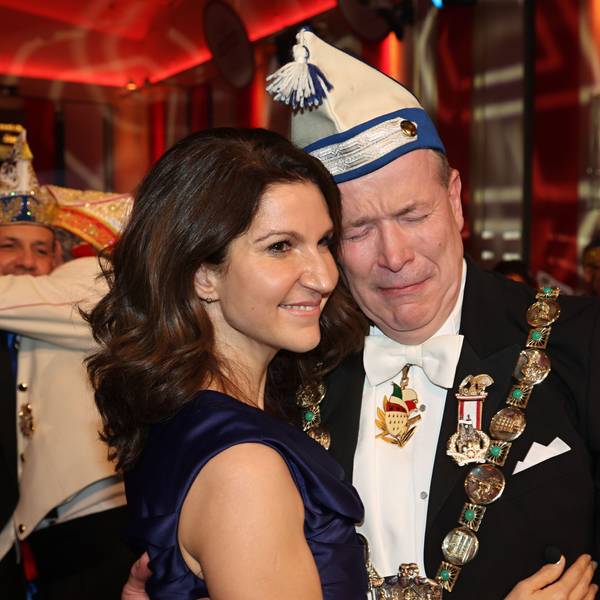 Christoph Kuckelkorn mit seiner Frau Katia bei der Proklamation.