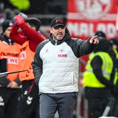 FC-Trainer Lukas Kwasniok am Samstag in der Heidenheimer Voith-Arena