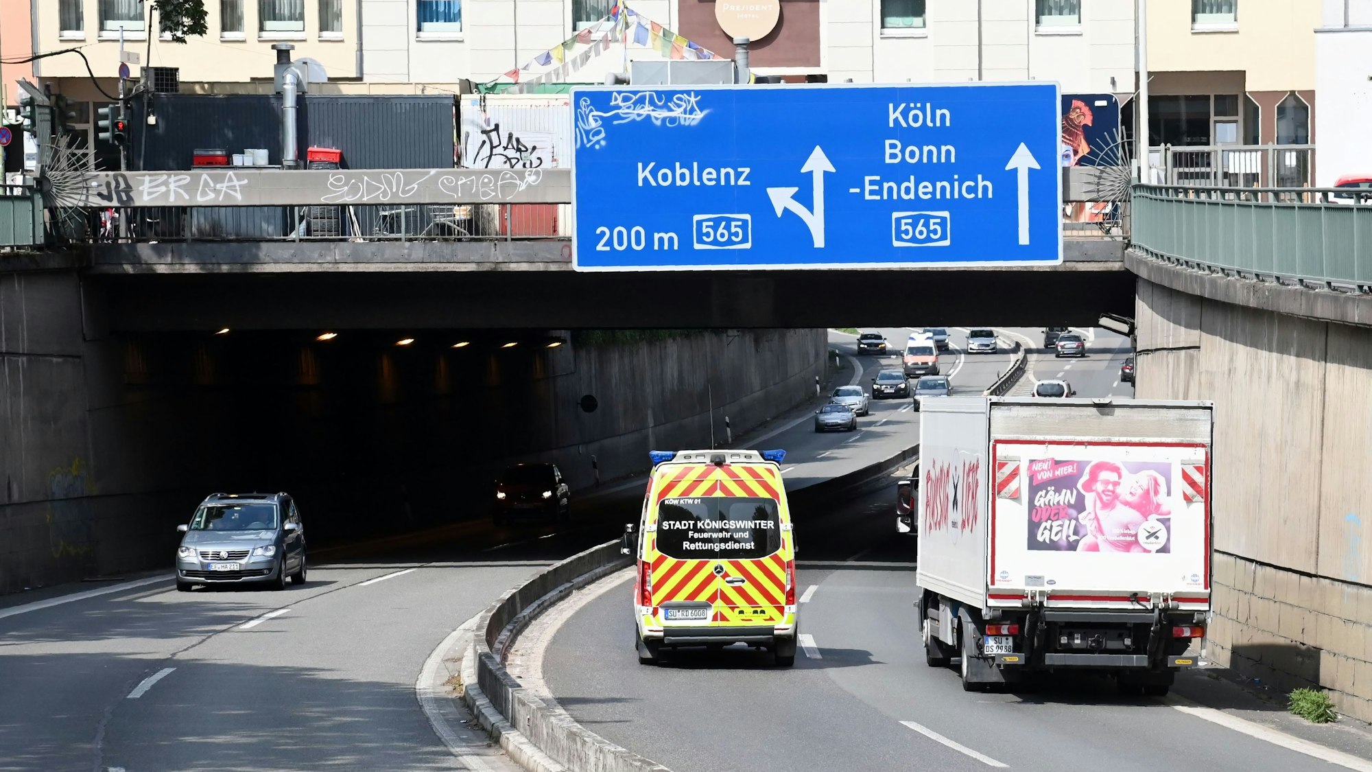 Die Anschlussstelle der A565 in Bonn-Poppelsdorf (Archivfoto).
