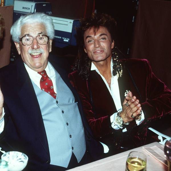 Willy Millowitsch mit den Zauberkünstlern Siegfried & Roy.
