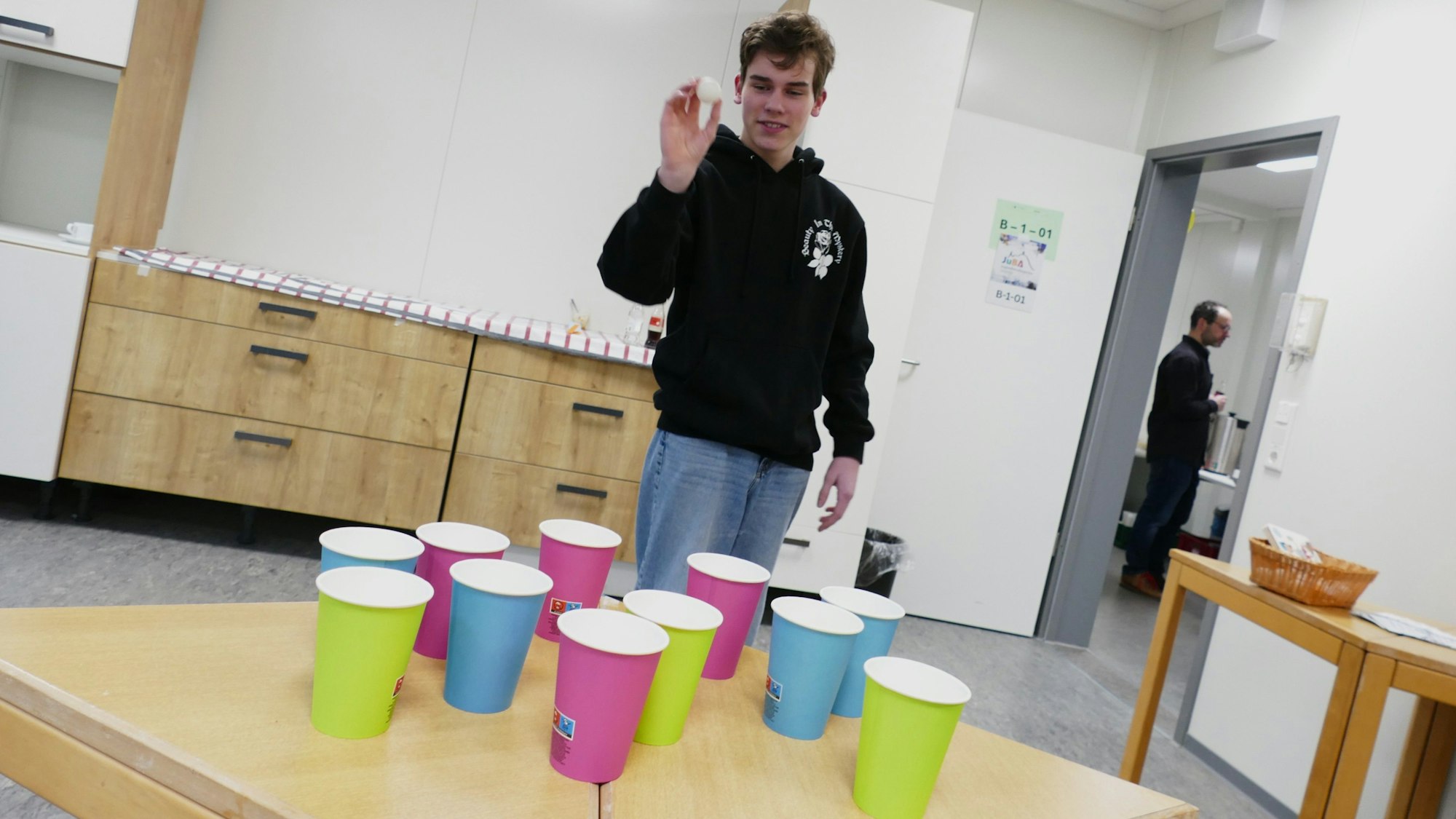 Beim Berufe-Pong sollen die Jugendlichen ihre Stärken und Schwächen entdecken