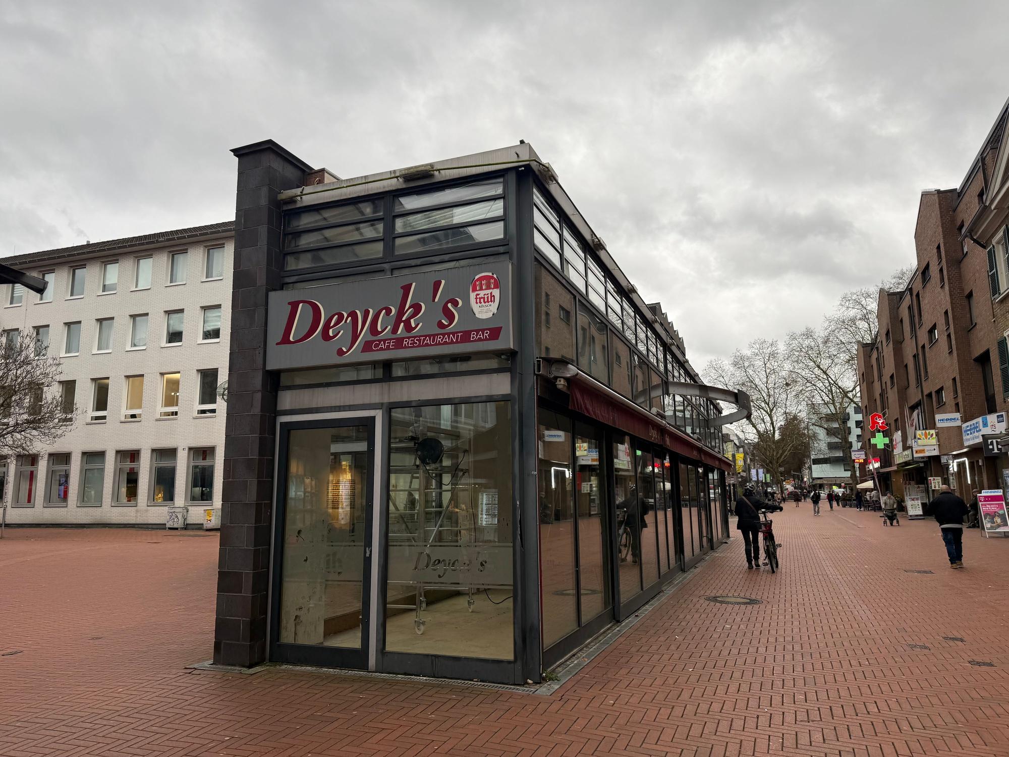 Das frühere Café Deyks in der Opladener Fußgängerzone