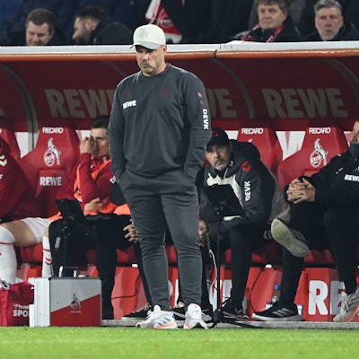 Trainer Lukas Kwasniok sah am Mittwochabend einen beherzten Auftritt seines 1. FC Köln.