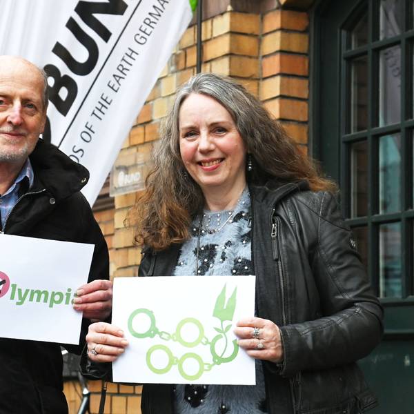 Dr. Helmut Röscheisen (li.) und Sabine Hammer vom Kölner BUND.