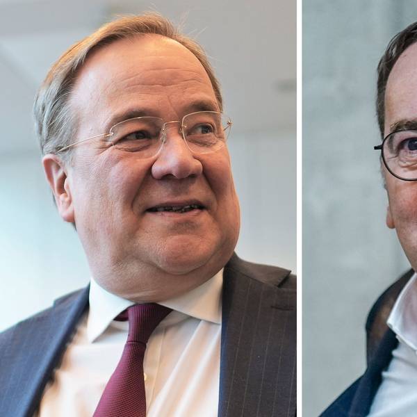 Das Bild zeigt Armin Laschet (l), stellvertretender Bundesvorsitzender der CDU, und Boris Pistorius (SPD), Bundesminister der Verteidigung. Foto: Michael Kappeler, Kay Nietfeld/dpa