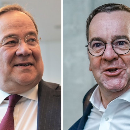 Das Bild zeigt Armin Laschet (l), stellvertretender Bundesvorsitzender der CDU, und Boris Pistorius (SPD), Bundesminister der Verteidigung. Foto: Michael Kappeler, Kay Nietfeld/dpa