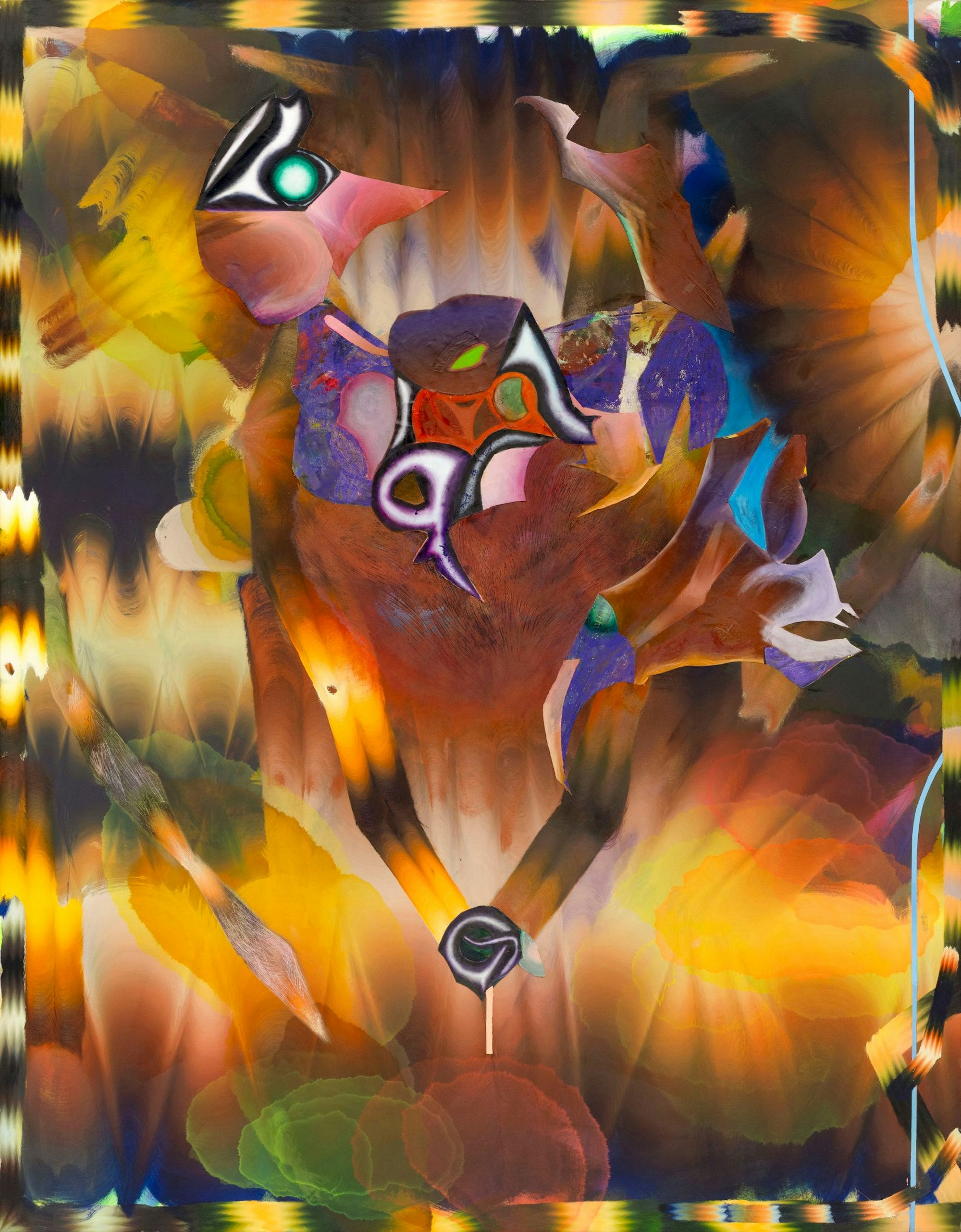 Ein abstraktes Bild von Kerstin Brätsch.