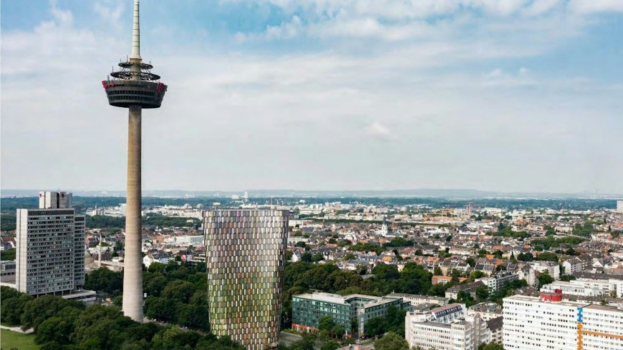 Wird weiter geplant: Das 96-Meter-Hochhaus am Colonius.