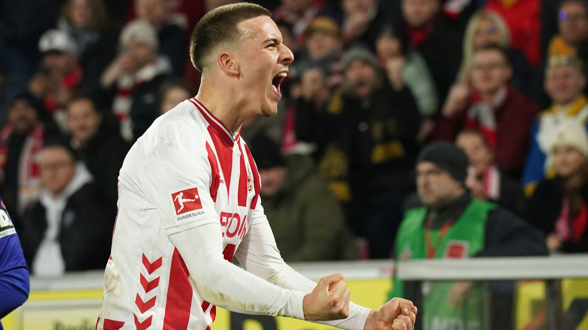 Said El Mala jubelt im Trikot des 1. FC Köln