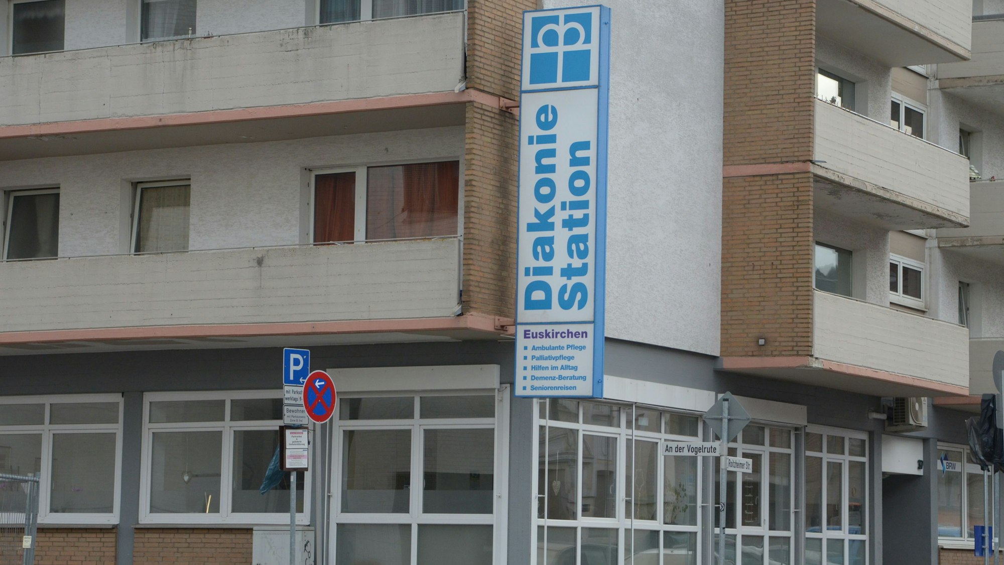 Die Diakonie-Station an der Ecke Roitzheimer Straße/An der Vogelrute.