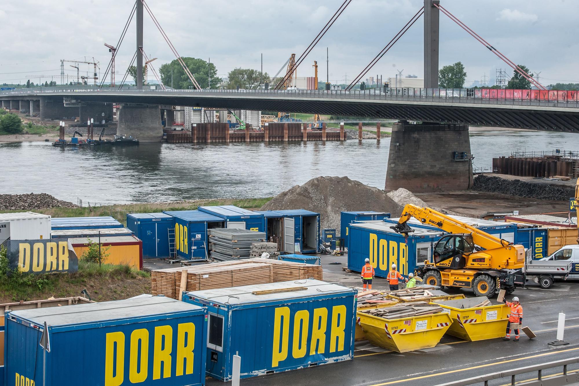 Autobahnbaustelle, Leverkusener Autobahnbrücke, A1 Baustelle, Porr, Baustelle Foto: Ralf Krieger